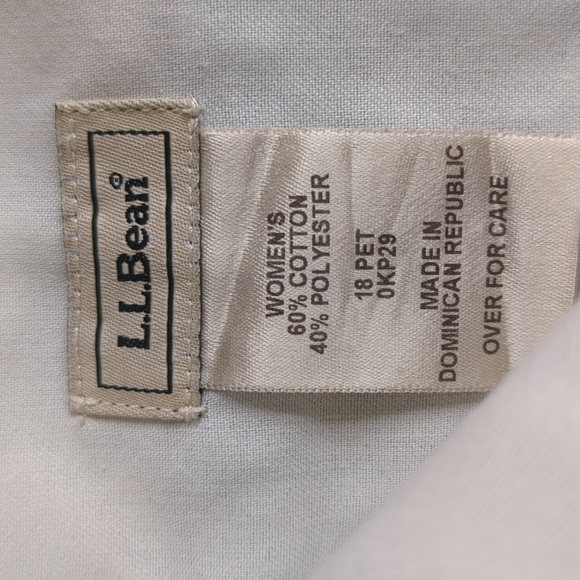 L.L. Bean Twill Trouser Pants 18P Blue - Picture 3 of 15